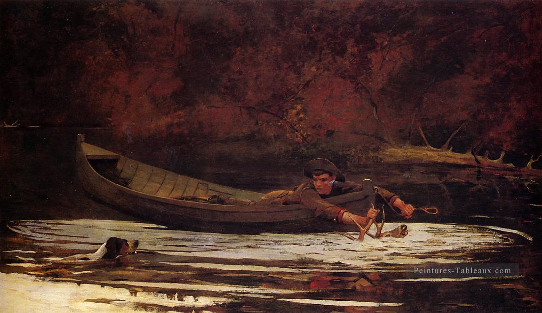 Hound et Hunter réalisme peintre Winslow Homer Peintures à l'huile